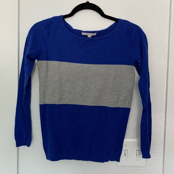 Gap XS Blue and Gray Striped Sweater - Picture 1 of 4